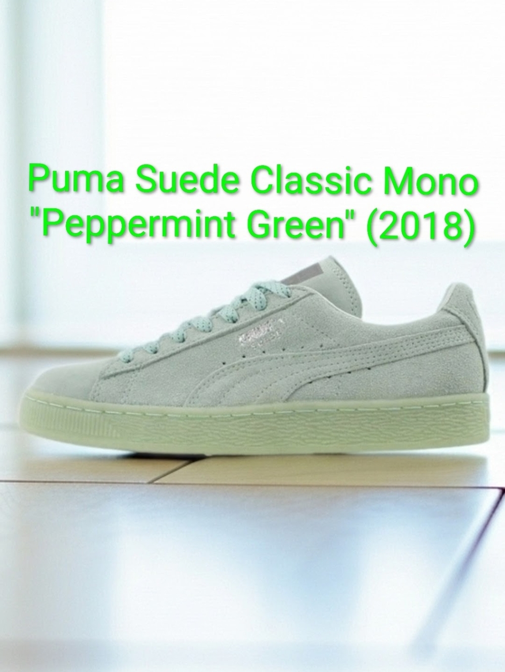 Puma Suede Classic Mono "Peppermint Green" (2018) W10/M8.5 NEW W/OG BOX